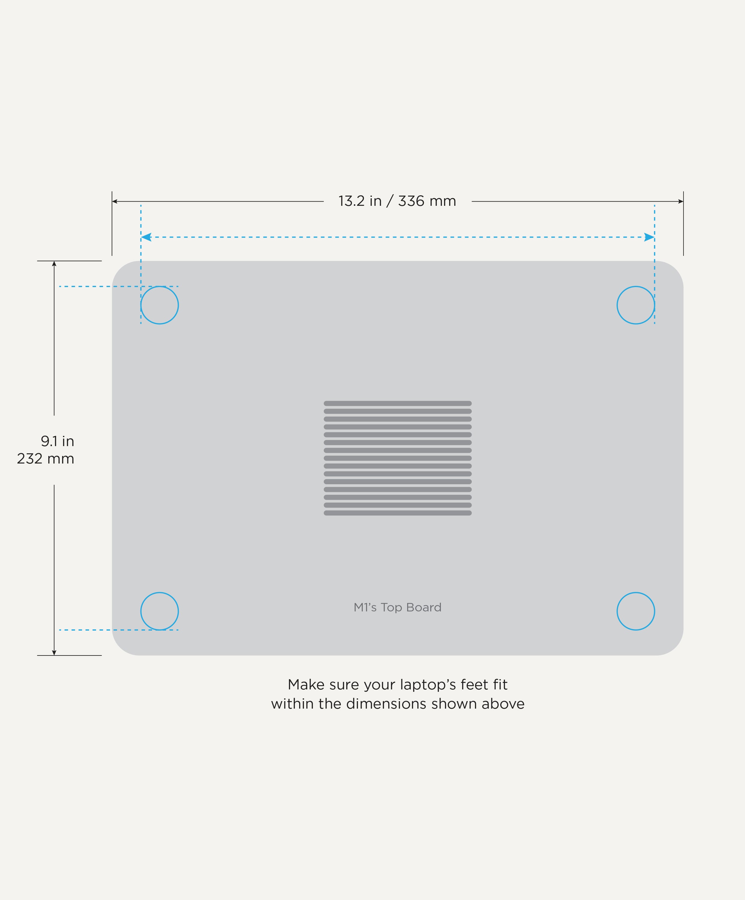 Mossion M1 Laptop Stand  - Titanium Gray