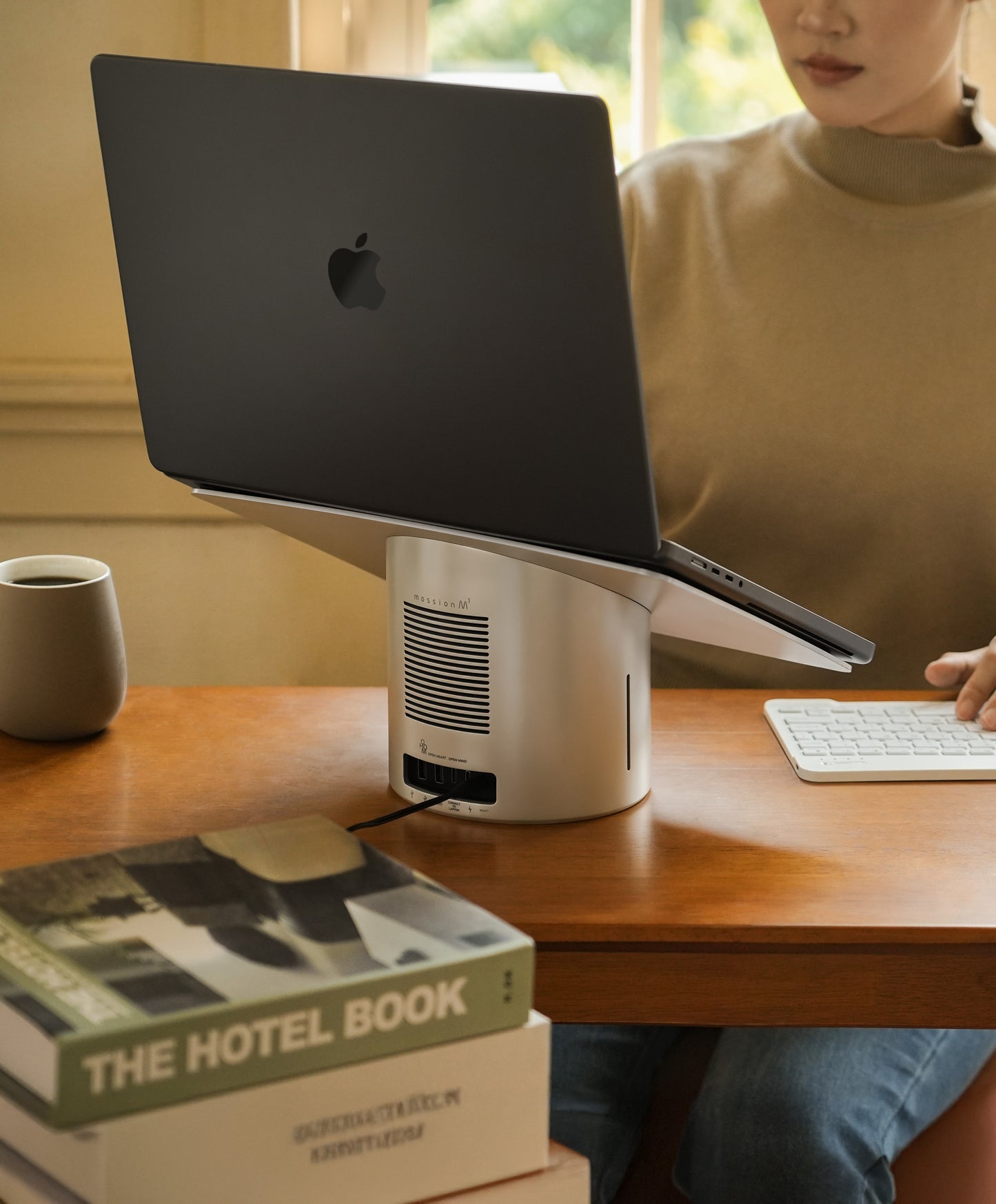 Mossion M1 Laptop Stand  - Silver Metallic
